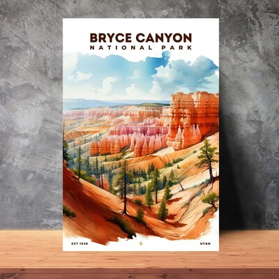 Bryce Canyon National Park Poster, Travel Art, Office Poster, Home Decor | S8 - image2
